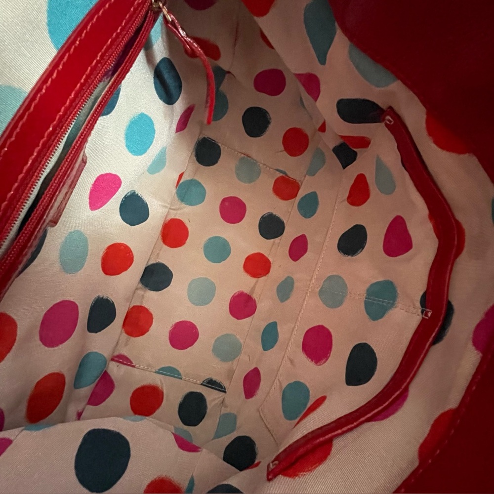 KATE SPADE RED SATCHEL HANDBAG - Picture 7 of 14